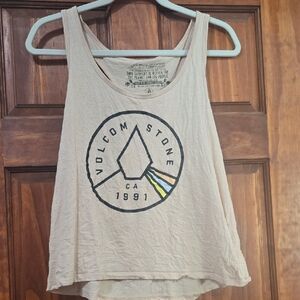 Volcom Stone Cream Tank Top with Graphic